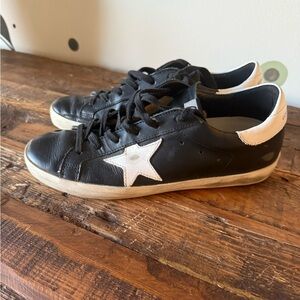 Black Sneakers with White Star Accent